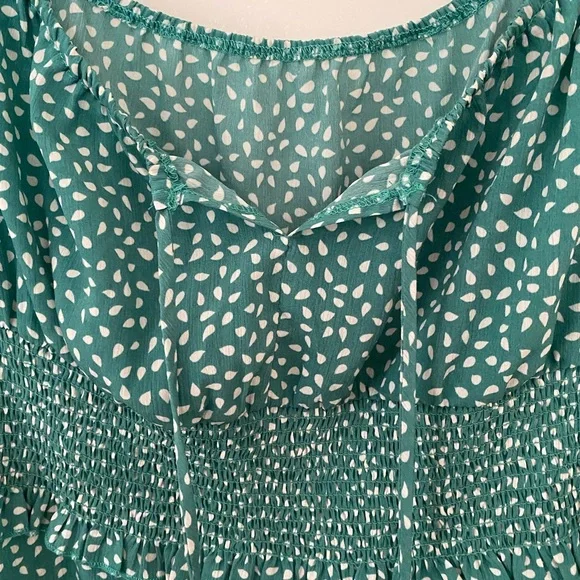 Green Polka Dot Dress - Picture 2 of 3
